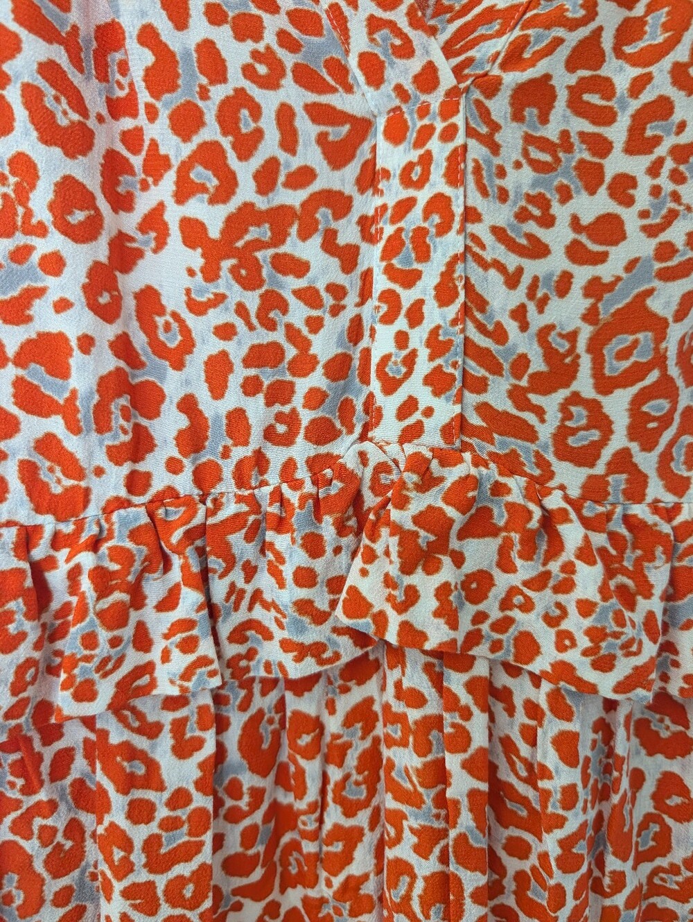 Maje Rutti Leopard Print Ruffle Mini Dress - Picture 9 of 11
